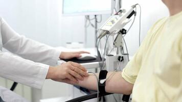 Electromyography is a graphic recording technique of the electrical activity of the muscles known as electromyogram or EMG, it is monitored through intramuscular electrodes video