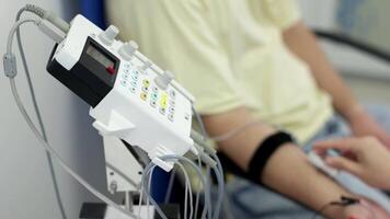 Electromyography is a graphic recording technique of the electrical activity of the muscles known as electromyogram or EMG, it is monitored through intramuscular electrodes video