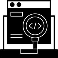 Code Testing Icon Design vector