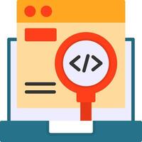Code Testing Icon Design vector