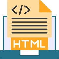 Html File Icon Design vector