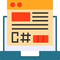 C Sharp Icon Design vector