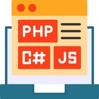 Coding Language Icon Design vector