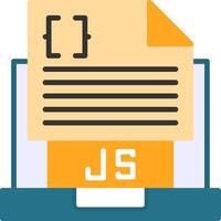 Javascript File Icon Design vector