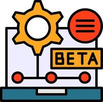 Beta Icon Design vector