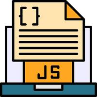 Javascript File Icon Design vector