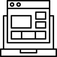 Website Layout Icon Design vector