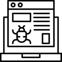Website Bug Icon Design vector