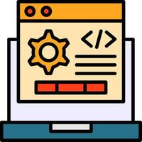 Code Setting Icon Design vector