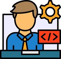 Programmer Icon Design vector