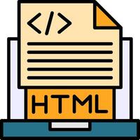 Html File Icon Design vector