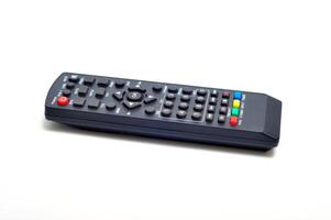 Digital television remote isolated on white background photo