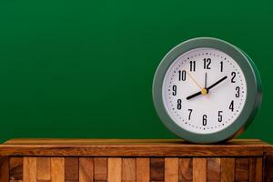 Alarm clock stops time photography in studio Time concept and working with time photo