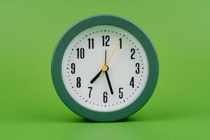 Alarm clock stops time photography in studio Time concept and working with time photo
