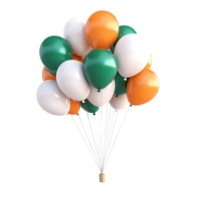 Indian Flag Balloons Isolated on Transparent Background png