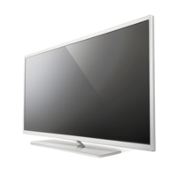 White Smart TV isolated on transparent background png