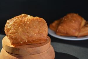 Fried bread Indonesian cake made of flour with sweet, salty and savory flavors. photo