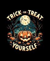 Haunted Castle Halloween Design with Bats and Spooky Nights Text Tshirt Design vector