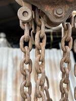 an old rusty chain in industry site photo