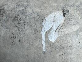 grunge cement wall with number photo