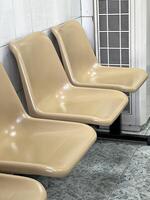 empty seats for passengers at the airport photo