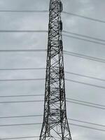 high voltage power lines in the sky photo