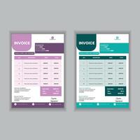 Flat invoice design template vector