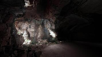 A dark tunnel with a light at the end of it video