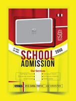Admission open flyer design template vector
