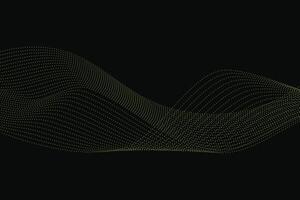Abstract colorful line wave on black background use for banner, poster, website. Curve flow motion illustration. vector