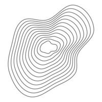 Geometric topographic waves. Abstract terrain lines. Natural contour patterns. Organic elevation shapes. vector