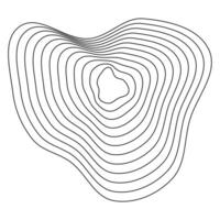 Undulating topography lines. Smooth terrain patterns. Organic contour shapes. Abstract elevation waves. vector