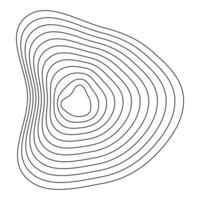 Undulating terrain rings. Fluid topographic art. Organic contour patterns. Natural wave shapes. vector