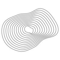 Smooth topographic contours. Fluid terrain rings. Organic contour patterns. Natural wave shapes. vector