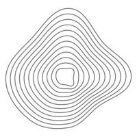 Undulating contour lines. Topography art design. Natural wave patterns. Abstract terrain shapes. vector