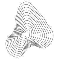 Smooth terrain contours. Fluid topography patterns. Natural wave shapes. Organic elevation lines. vector