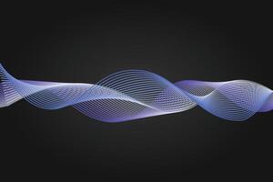 Stylish wave elements for contemporary design. Digital frequency response illustration. Minimalistic line art composition. Vectors wave gradients with blended effects. Graceful curved lines