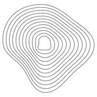 Fluid topography rings. Abstract contour patterns. Natural terrain curves. Organic wave shapes. vector