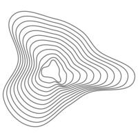 Smooth topography lines. Natural contour patterns. Organic elevation waves. Abstract terrain shapes. vector