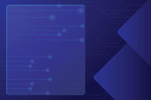 dark blue technology background with glasmorphism vector