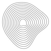 Natural contour rings. Fluid elevation lines. Smooth topography patterns. Organic terrain shapes. vector