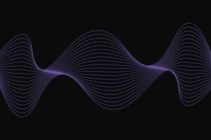 Colorful abstract wave in black background. dynamic abstract line design in modern and luxurious style. vector