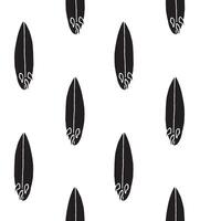 Seamless pattern of sketch surfboard vector