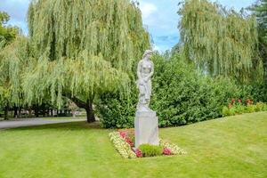 Podebrady- Czech- 27 July 2024. Monument in the central park of the city photo