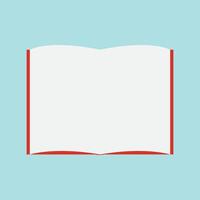 Book or magazine open blank pages. vertical catalog brochure or A4 booklet mockup with empty pages vector