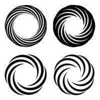 Set of abstract logos circle shapes vector