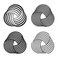 Set of abstract lines logos vector