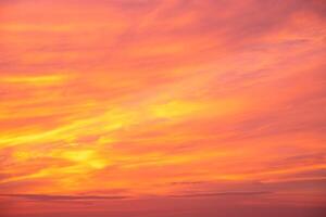 Beautiful , luxury soft gradient orange gold clouds and sunlight on the blue sky perfect for the background, take in everning,Twilight, Large size, high definition landscape photo