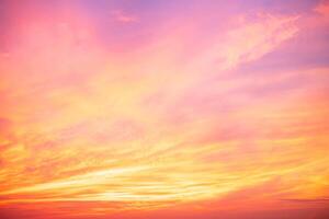 Beautiful , luxury soft gradient orange gold clouds and sunlight on the blue sky perfect for the background, take in everning,Twilight, Large size, high definition landscape photo