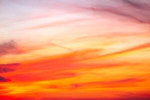 Beautiful , luxury soft gradient orange gold clouds and sunlight on the blue sky perfect for the background, take in everning,Twilight, Large size, high definition landscape photo